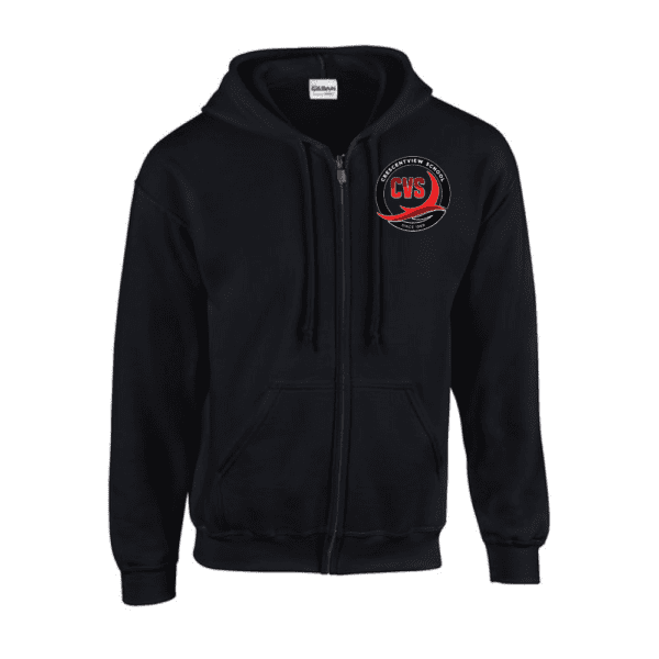 CVS - G186 Gildan Heavy Blend 8 oz., 50-50 Full-Zip Hooded Sweatshirt - Black