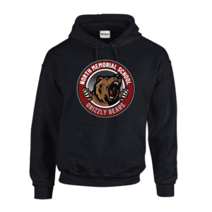 G185 Black North Memorial School Hoodie